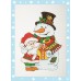 Кристальная мозаика (алмазная вышивка) "ФРЕЯ" ALVS-046 мини-картинка "Дед мороз и Снеговик"