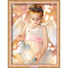 Алмазная живопись АЖ-1780 "Ангел с фонариком"
