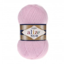 Пряжа ALIZE Angora Real 40 (Ангора реал 40), 40% шерсть, 60% акрил 100гр, 480м