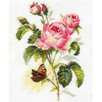 Набор для вышивания "Алиса" 2-13 "Роза и бабочка"